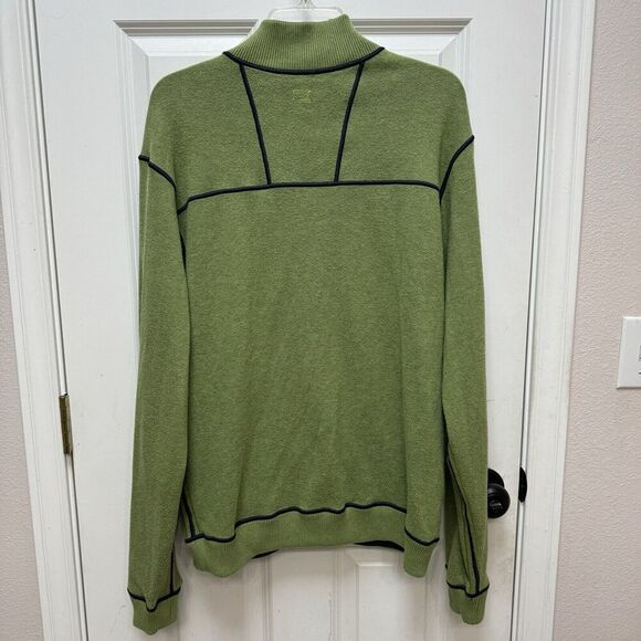 Rare Cutter & Buck Men's Full Zip Reversible Sweater Blue Green *read* No Sz Tag - Picture 4 of 9
